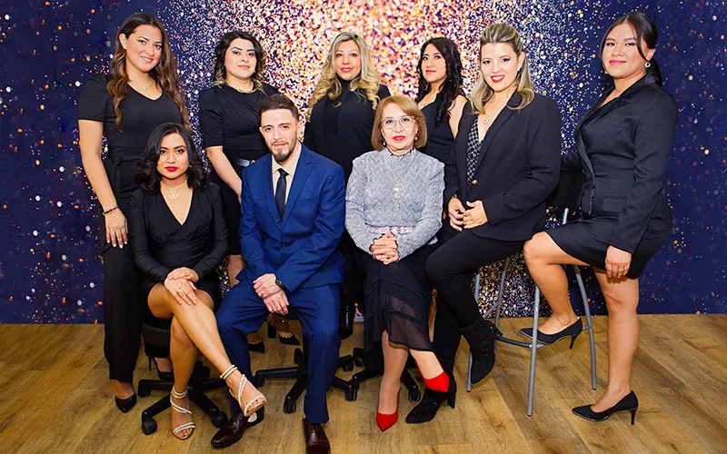 Professional team portrait during a corporate photography session in New York