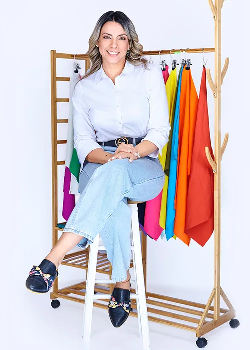 Creative professional during a personal branding photography session in New York