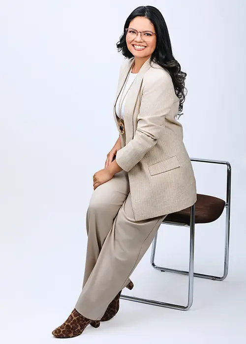 Professional businesswoman portrait during a personal branding photography session in New York
